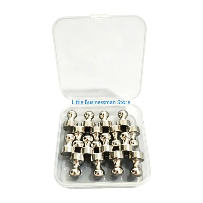 Push Pins for Paper Note, Tape-Frees Display on Magnets-Receptive Metal Surfaces, Tool-Frees Placement, 16Pcs M76A