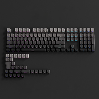 OEM Profile Gradient Side Printed Shine Through Keycaps PBT Double Shot Keycap For Mechanical Gamer Keyboard Black Gray Key Caps