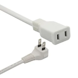 USA Japan 90 Degree Male Plug To Female Socket Power Extension Cable 1/2/3/5/8/10M 2Pin Two Flat Plug Bend Angled Cord