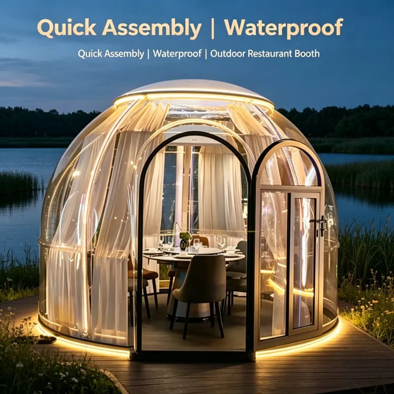 360 Degree Panoramic Stargazing Dome Starry Sky Room with Ventilation Window 2.7m 3.3m 3.8m Diameter Glamping Site Eco Tourism