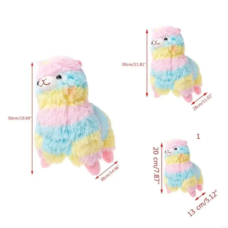 95ae قوس قزح الألباكا لعبة لاما لاما للدمى القطن محشو بالألعاب الحيوانية