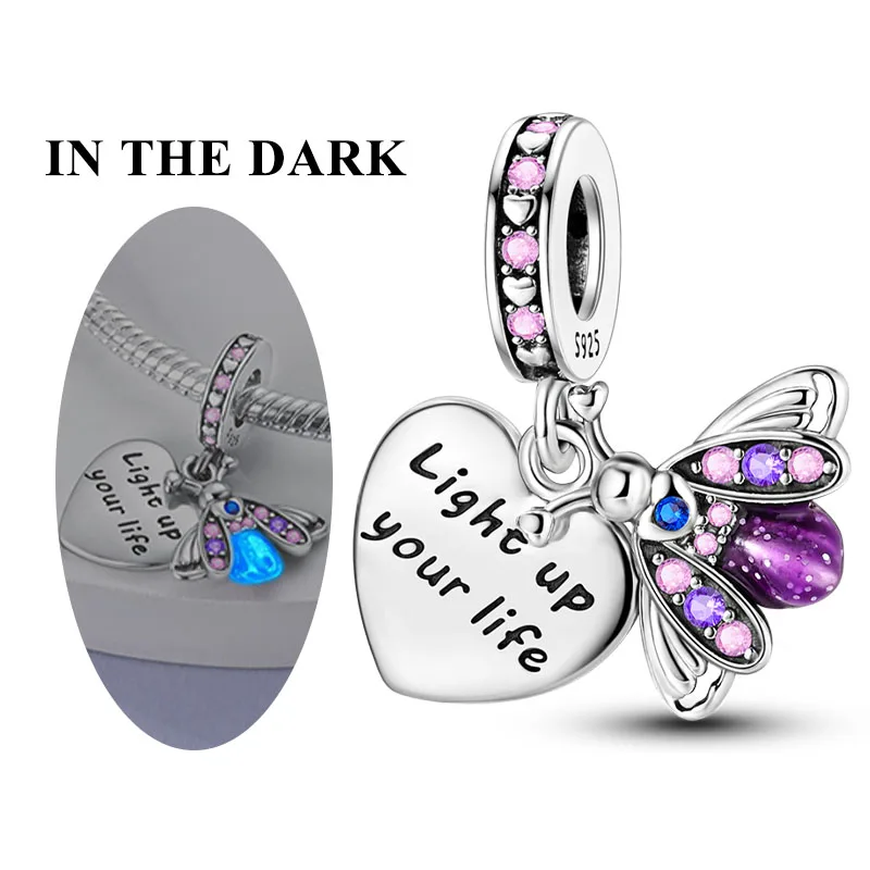 Rosa Charms Original 925 Sterling Silber Herz Schleife Parfüm Flasche Charms Perlen Anhänger Fit Armband DIY Frauen Schmuck Machen