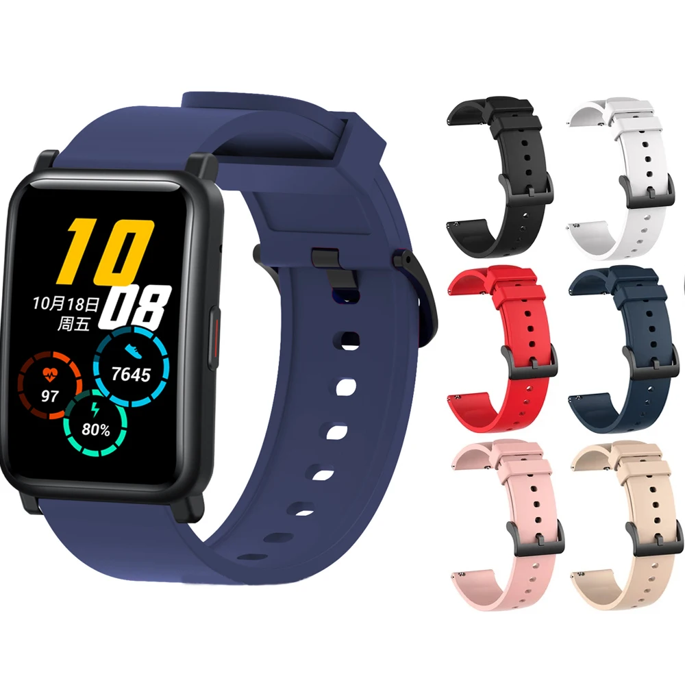 

Soft Silicone 20mm WatchBand Strap for Huawei Honor Watch ES Original Smartwatch Bracelet Wristband Correa Watchstrap Waterproof