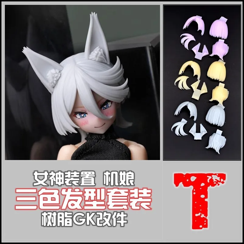 SH STUDIO 1/12 Soldier Goddess Device Three Color T Group Hair Style Resin GK Model Accessories In Stock