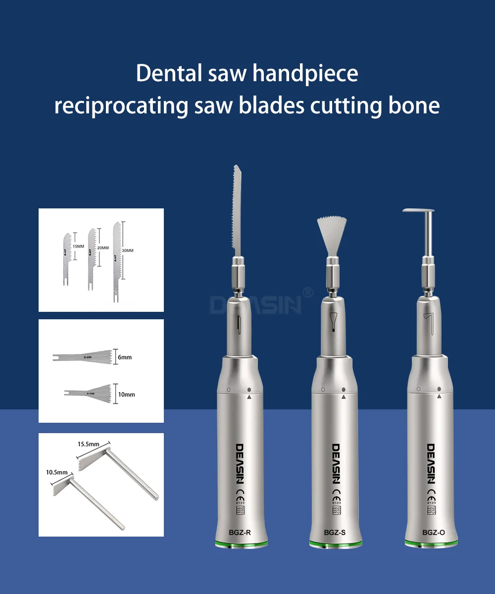 DEASIN Dental Chirurgische Oszillierende Säge, gerades Handstück, oszillierendes, hin- und hergehendes Knochenentnahmewerkzeug für die Oralchirurgie – Detail 1