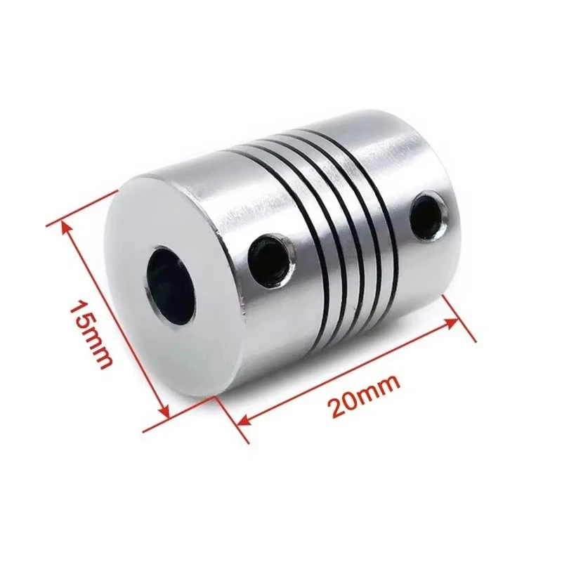 D15L20 Aluminum Flexible Coupling Jaw Shaft Coupler 4mm 5mm 6mm 6.35mm 7mm 8mm for Stepper Motor CNC 3D Printer