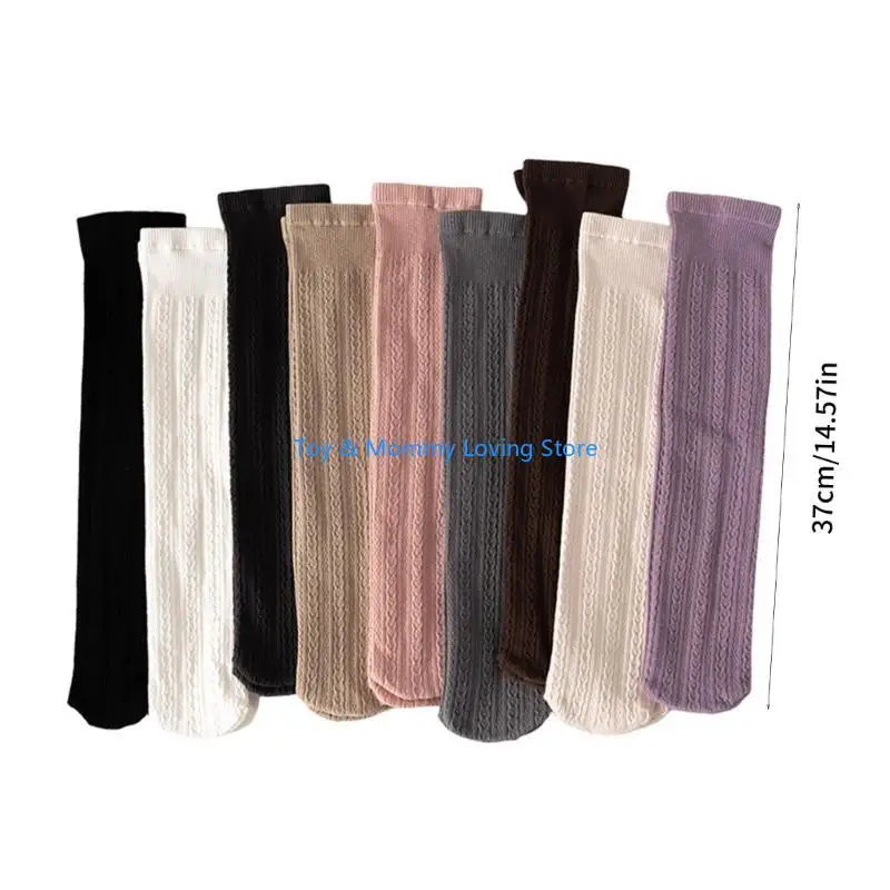 Y1QF 1 زوج أرجل الطفل دافئة عصرية فوق جوارب الركبة للأطفال جوارب طويلة أنبوبية صلبة للمدرسة والأنشطة الخارجية