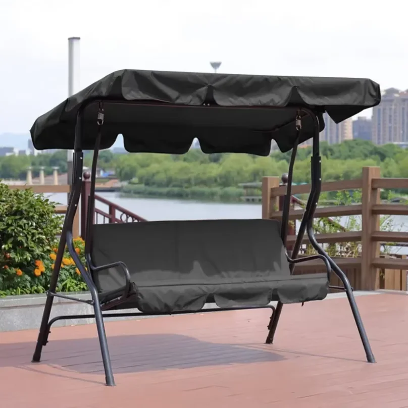 

Outdoor Swing Canopy 3 Seater Chair Top Cover Canopy UV Sun Water Proof for Patio Yard Seat Hammock Canopy Dustproof Cover