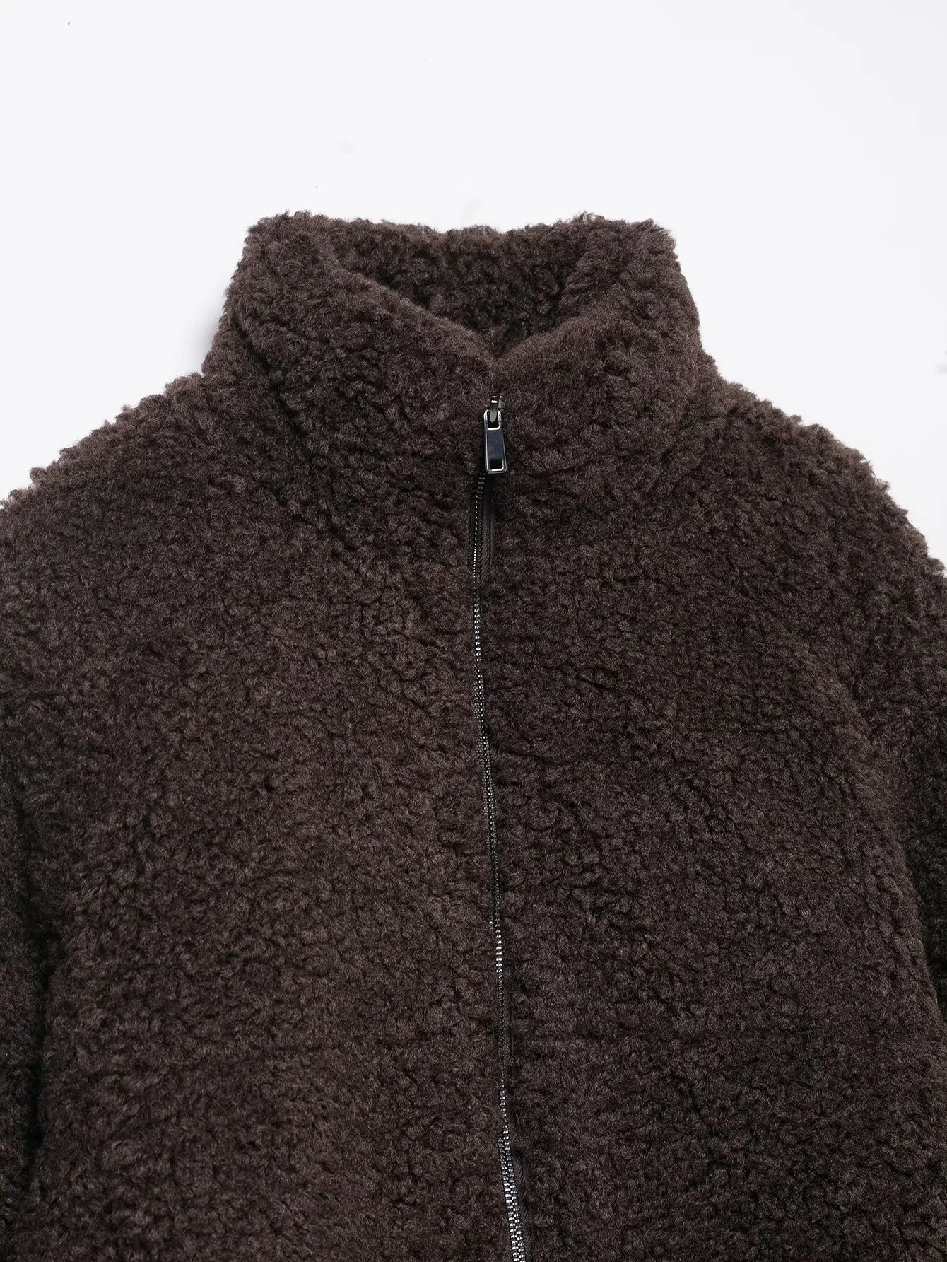 2025 شتاء جديد المرأة عارضة أزياء بسيطة فضفاضة مريحة الوقوف طوق امبسوول الدافئة سميكة سترة قطن #3