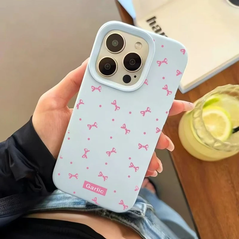

Милый чехол для телефона с розовыми бантиками для Huawei Nova 14 13 12 Pro Ultra 9 P60 P50 Pro ins style Candy Color Pink Polka Dots Cover