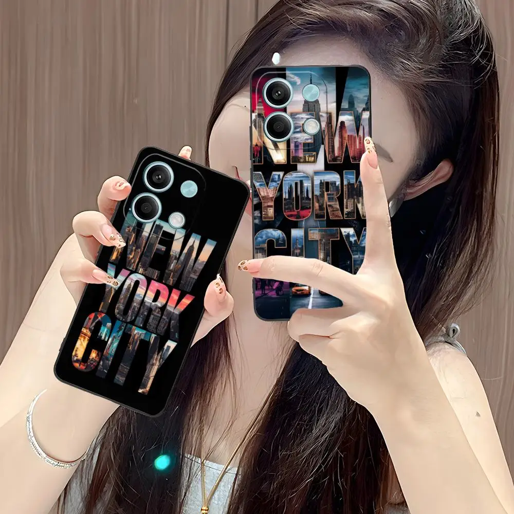 

Чехол для мобильного телефона New York City для POCO M7 M6 M5 M4 M3 X7 X6 X5 X4 X3 Pro GT 5G с цветным принтом, чехол для смартфона Pretty