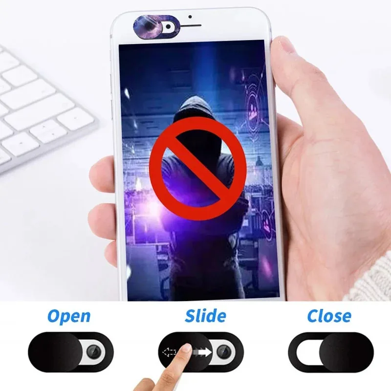 Peeping Barrier Protector Webcam Cover for Cell Phone, Laptop, Tablet Plastic Push-Pull Type Camera Privacy Cover