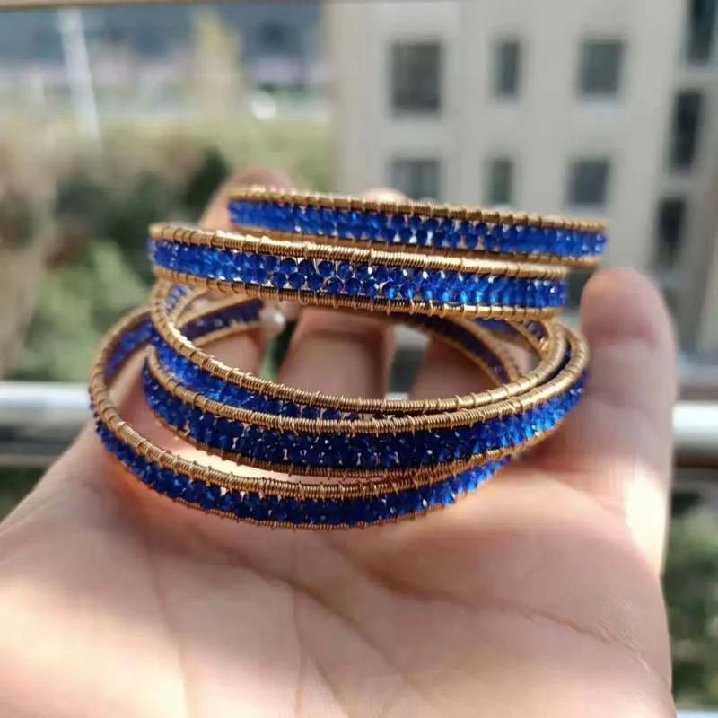 

Женский браслет из натурального синего шпинеля, браслет с бусинами из натурального камня ручной работы, с пресноводным жемчугом и золотом 14 карат, очаровательное лечение