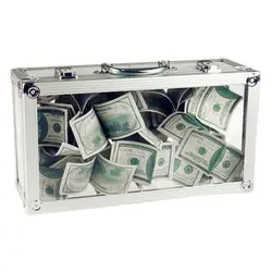 Empty Crystal Money Box, Magic Tricks, Acrylic  Case,  Appearing Bills, Flowers, Stage, Illusions, Gimmick Props, Accessary