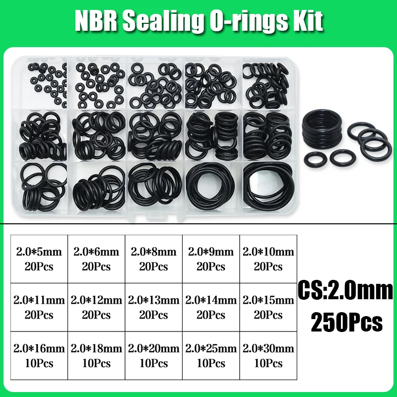 3230x O-Ring Nitrilkautschuk NBR ORing Ölbeständige, verschleißfeste, wasserdichte Dichtungsscheibe Kfz-Wasserhahn-Sanitärdichtung – Detail 16