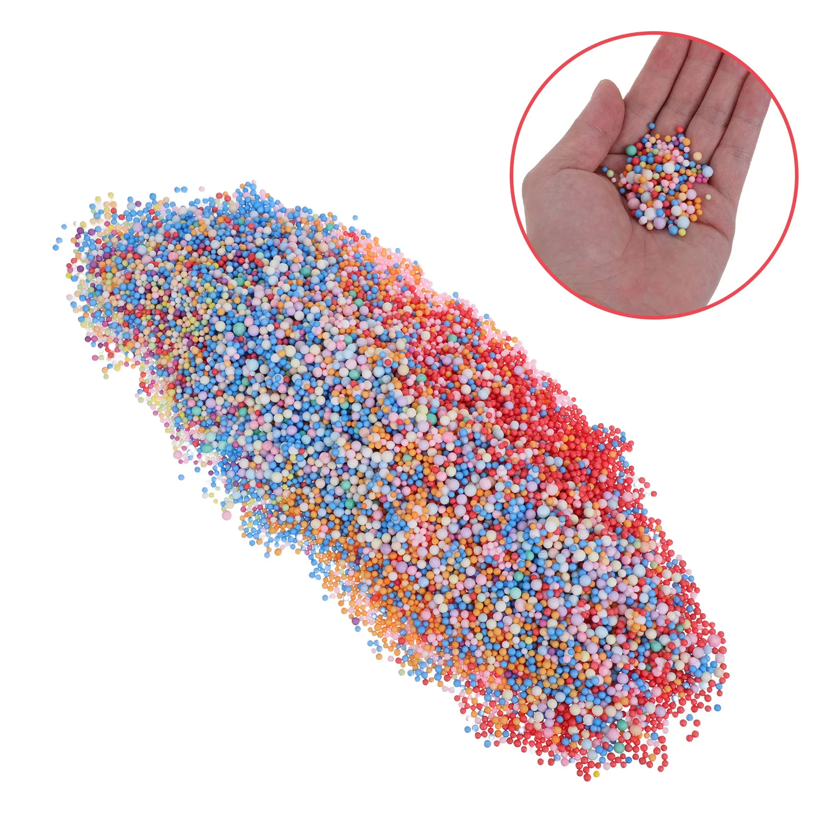 5Packs Foam Beads Polystyrene Colorful Lightweight Craft Refill Bead Bean Bag Booster Pillow Filler Stuffing Vase Filler Party