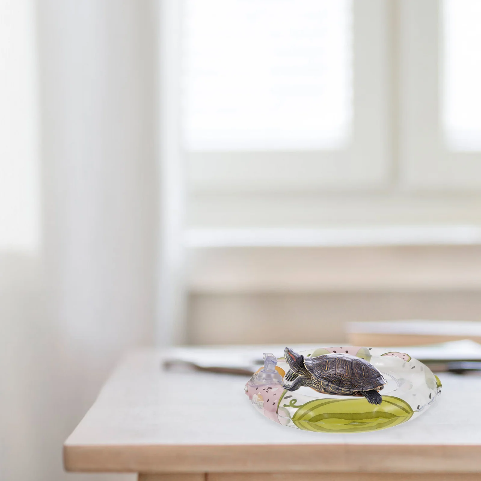 

3Pcs Inflatable Turtle Floating Platform Stable Lightweight Swimming Rest Dock for Turtle Tank Basking Accessories Aquarium