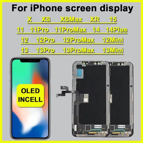 Ensemble écran tactile LCD OLED, AA ++++, pour iPhone X Poly XS Max 11 12 Pro Max 13 Mini 14 Plus