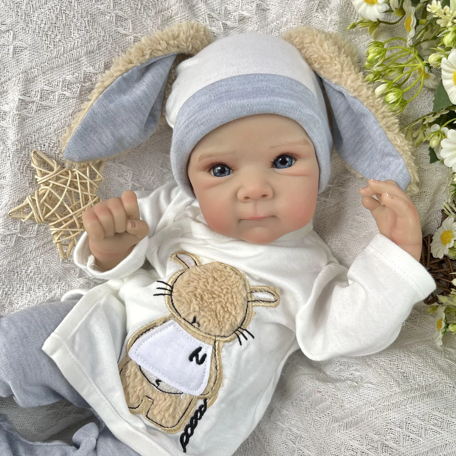 

Кукла-реборн 45 см (18 дюймов) с реалистичным внешним видом, 3D-кожей и имитацией кровеносных сосудов, ручная работа, подарок на день рождения для девочки