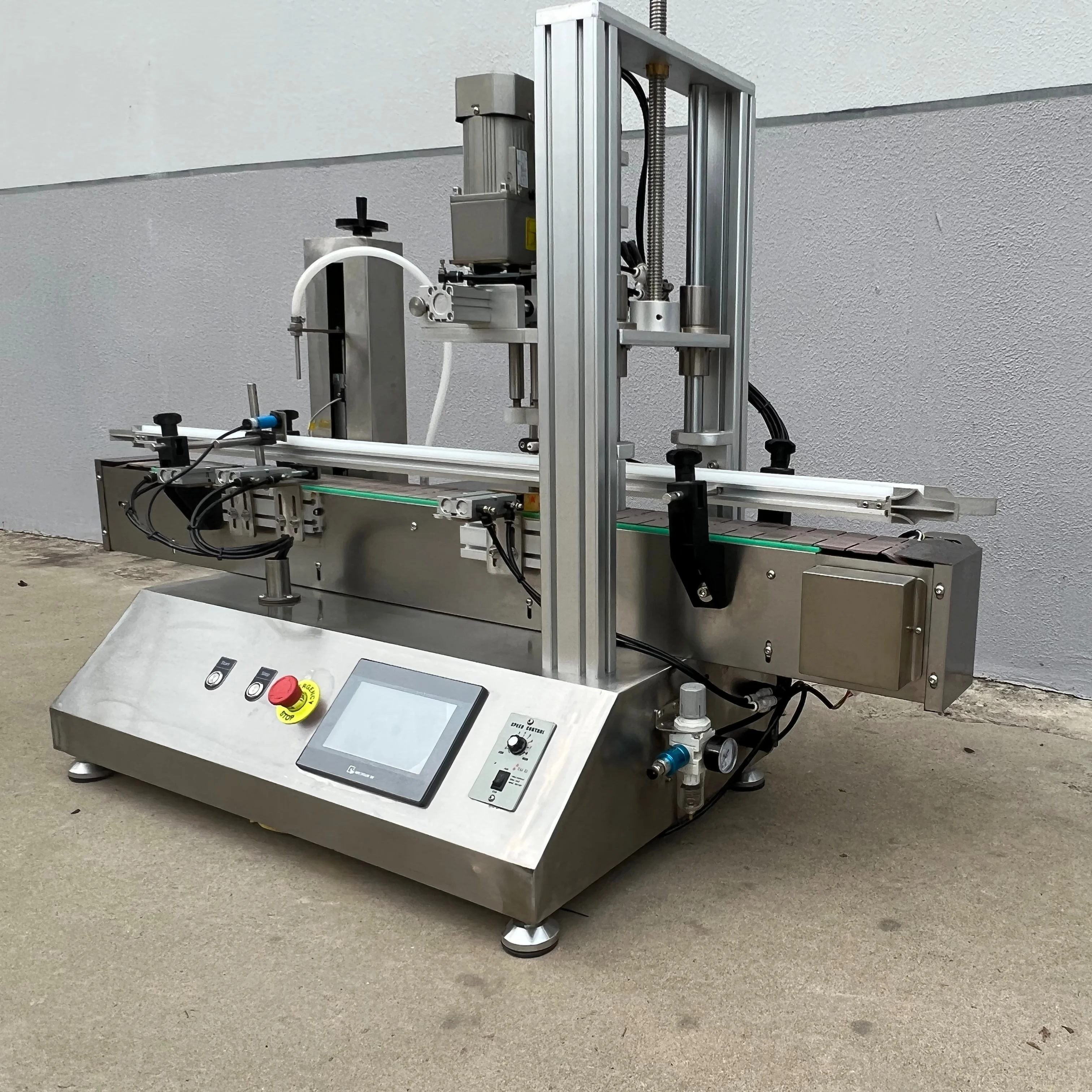 Peristaltic Pump Fully Automatic Desktop Monoblock Perfume Oil Liquid Vial Bottle Filling Capping Machine