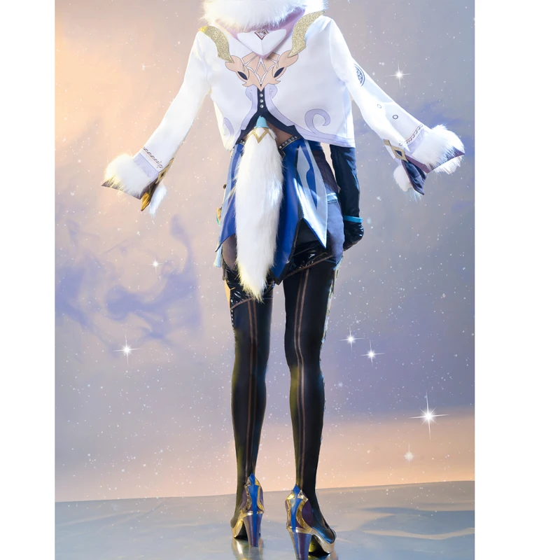 Game Genshin Impact Yelan Cosplay Costume Wig Shoes Sexy Lovely Uniform Halloween Party Outfit Women   Full Set