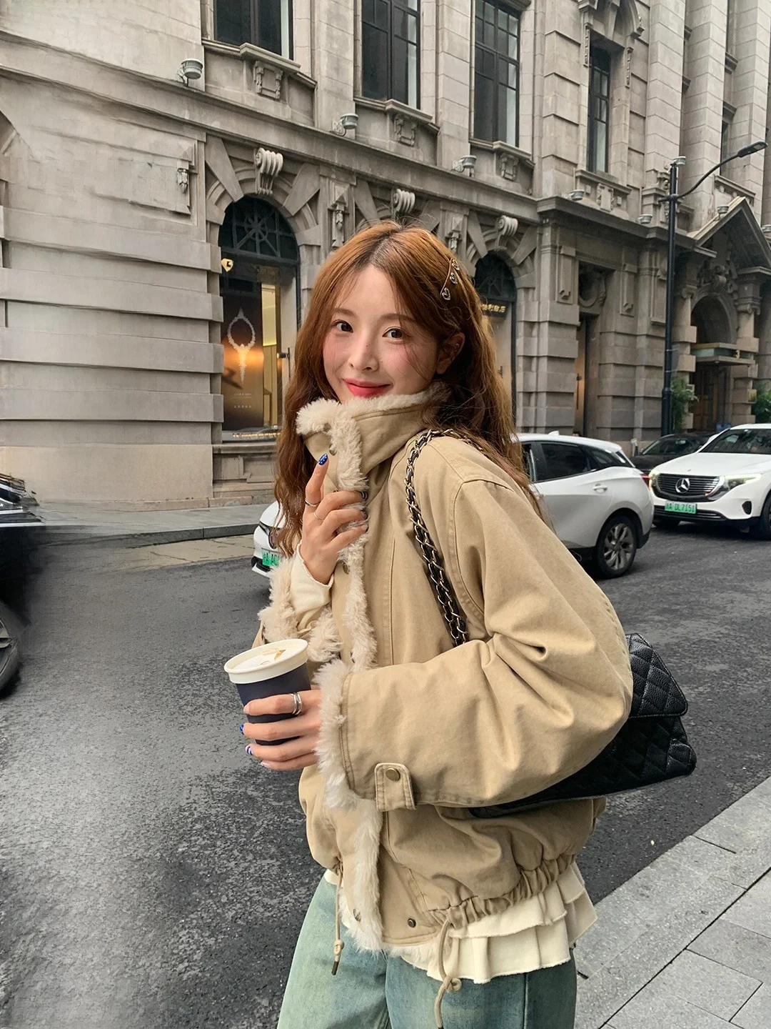 

Женская модная универсальная кожаная парка с меховой подкладкой, с воротником-стойкой, зимняя, новая, в корейском стиле, теплая, для повседневной носки