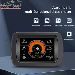 A65 Head Up Display OBD Slope Meter GPS Digital Off- Road LCD Display Roll Pitch Angle Mileage Altitude On Board Computer