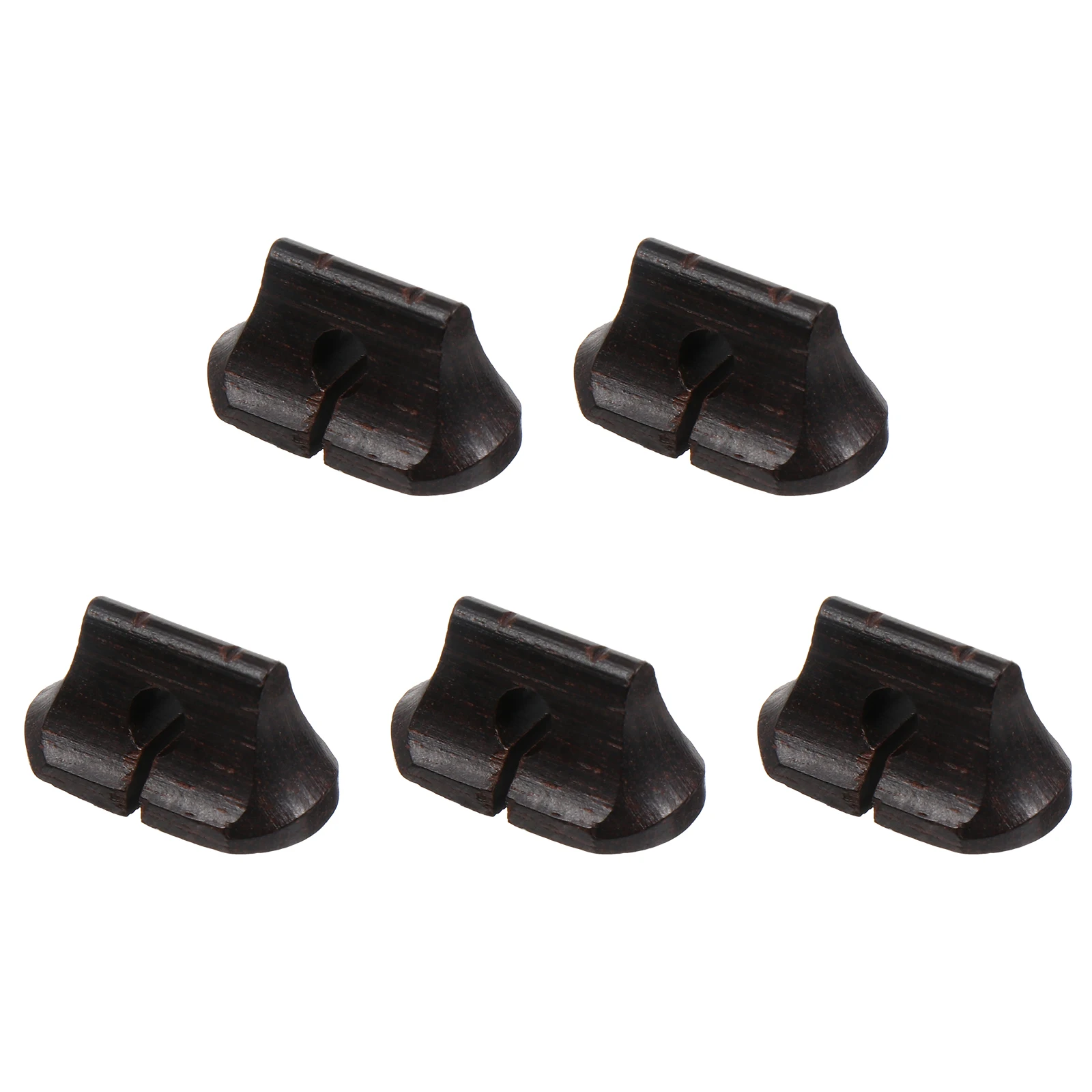 

5 Pcs Erhu Bridge Kit Black Ebony Wood Replacement Accessories for Chinese Traditional Instrument Parts Saddle Nut Guitar