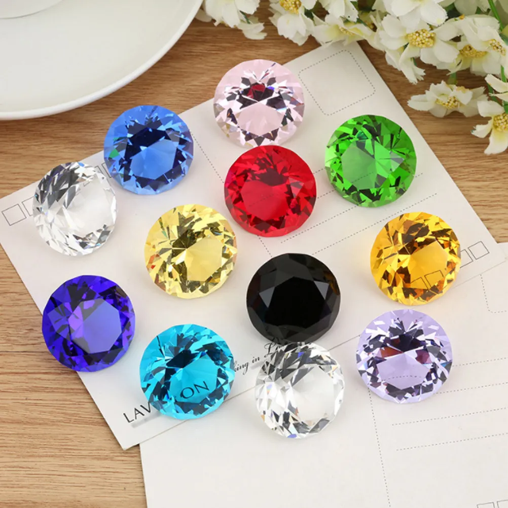 60Mm Eye Catching Glass Diamond Decorative Ornament for Wedding Party Home Decoration Romantic Ambience Artificial Diamonds Faux