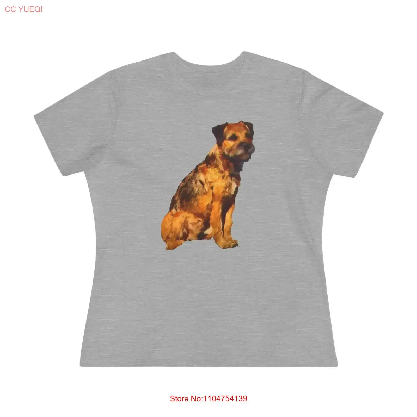 'Andrew' Border Terrier Women's Relaxed Fit Cotton T Shirt vintage Washed Breathable graphic Casual Stylish Comfortable