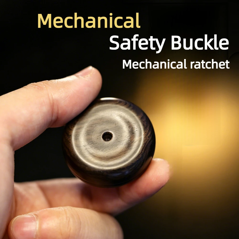 GAOEDC Purple Sandalwood Safety Buckle Dingding Mechanical Touch Finger Push Card Decompression Toy