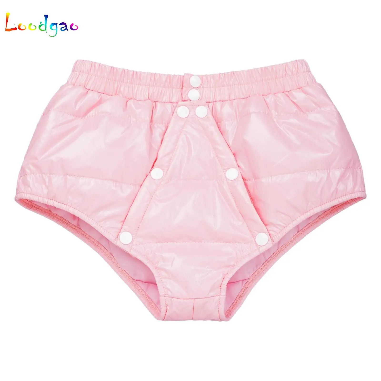 Boys Girls Washable Adaptive Shorts Kids Padded Nappy Briefs Press Buttons Front Crotch Diaper Cover Underwear for Special Needs