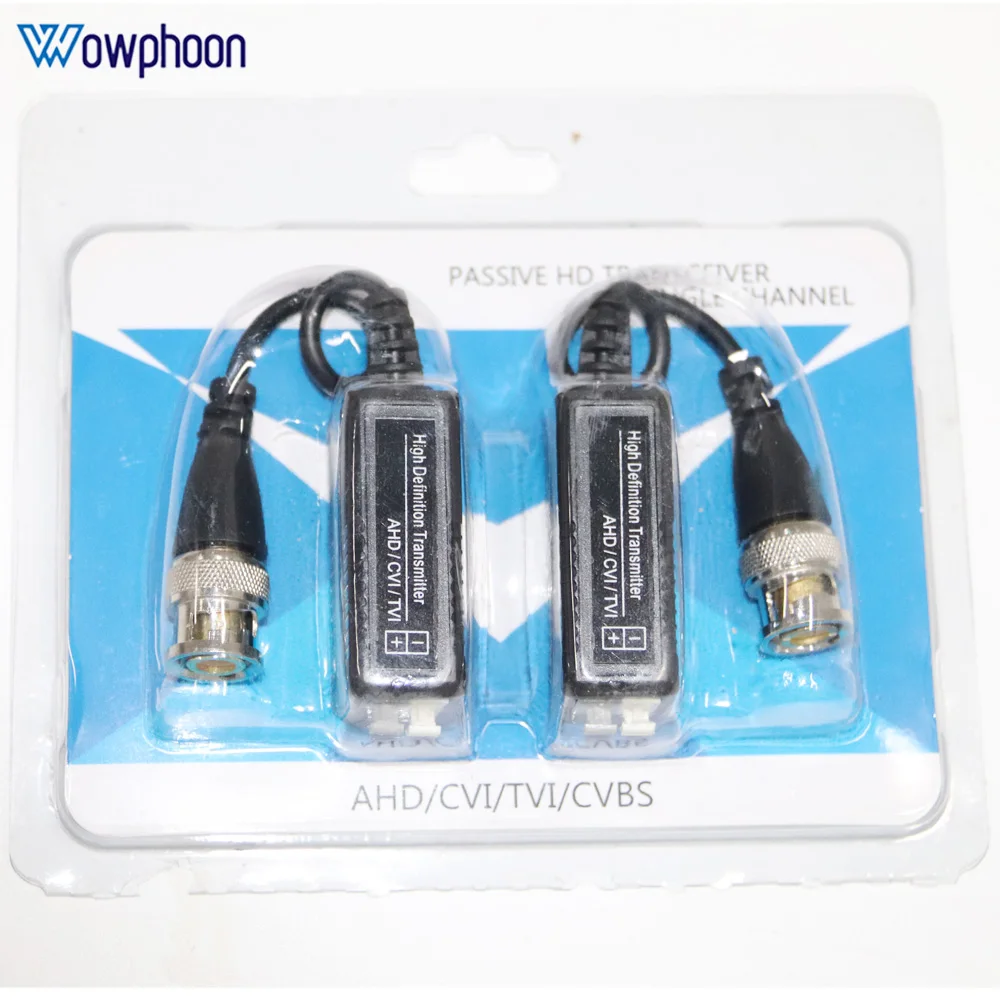 Passive Video Balun BNC Transceiver Cable, HD Twisted Pair Camera Accessories for AHD CVI TVI CVBS CCTV, 2MP, 10Pairs customized