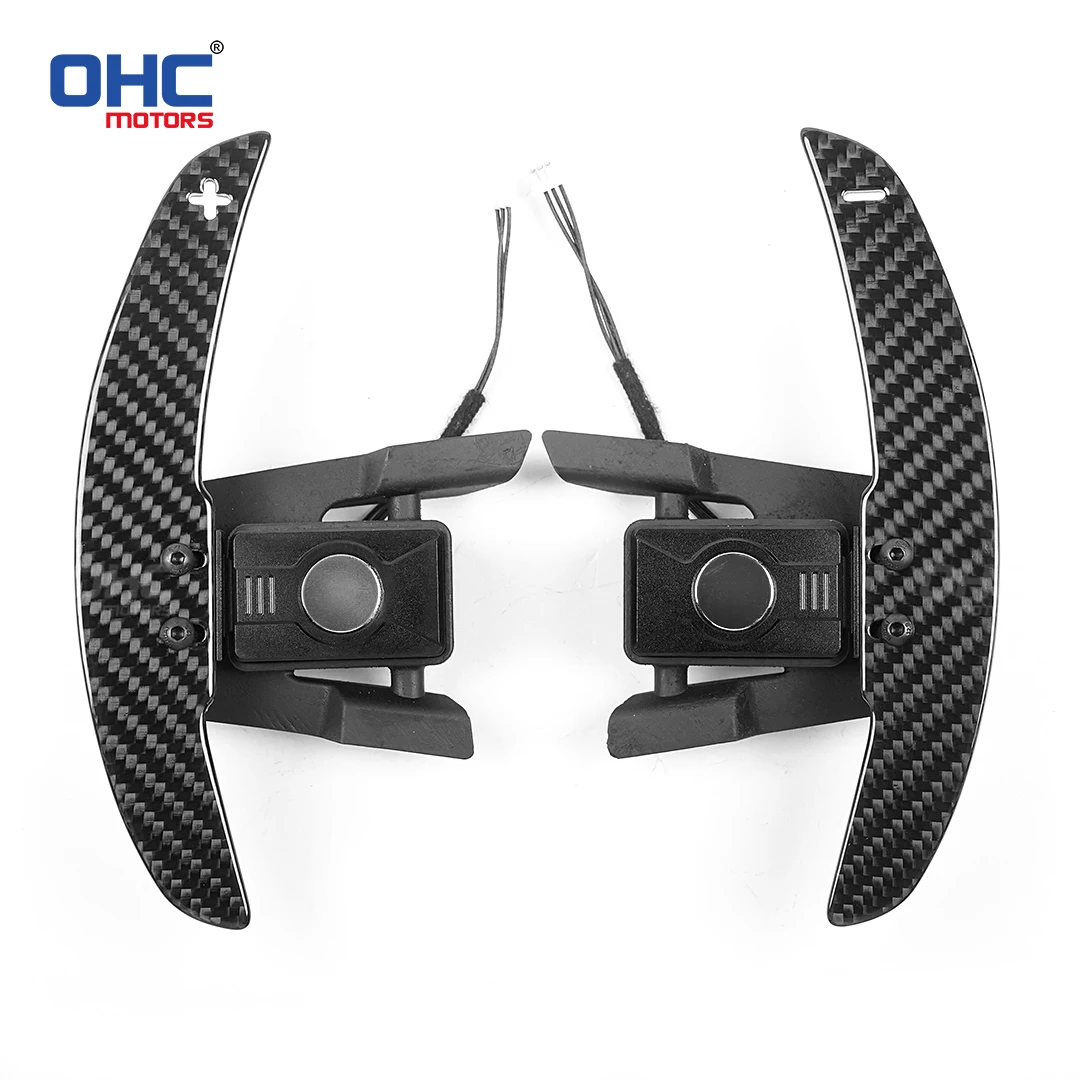 OHC لامعة المغناطيسي ألياف الكربون مجداف شيفتر للجولف MK7 MK7.5 جولف R شيروكو باستخدام تقنية الشفط المغناطيسي