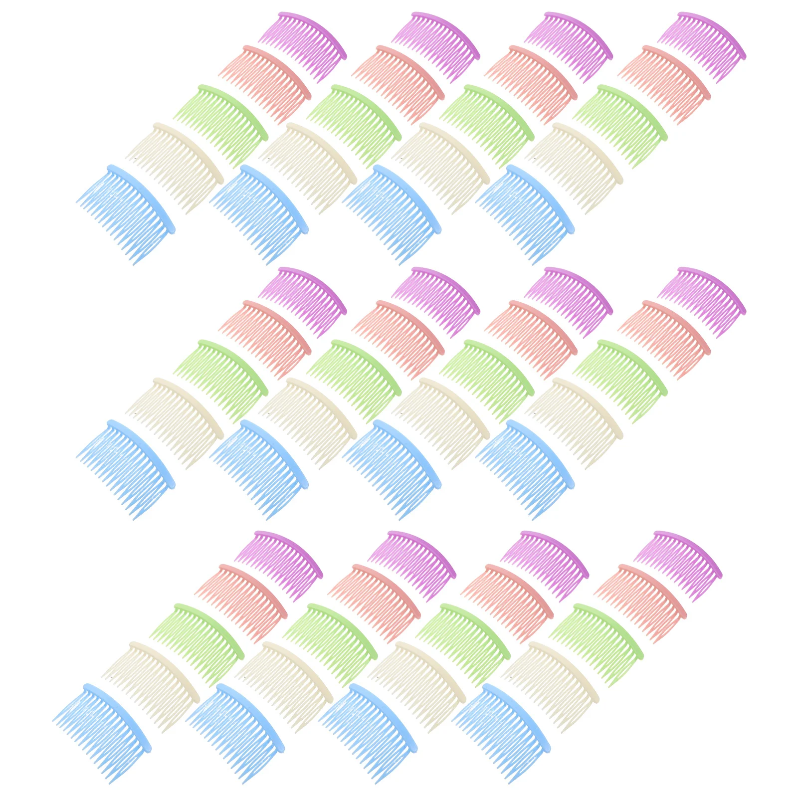 

50Pcs Mini French Combs for Women 16-Tooth Plastic Hair Clip Side Comb Lightweight Strong Grip for Sectioning Bun Styling Travel