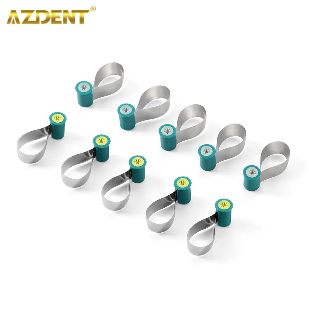 50pc/Box  AZDENT Dental Matrix Bands Steel Matrix Double-Side Contoured Anatomically Shaped Matrix Bands for Dentistry