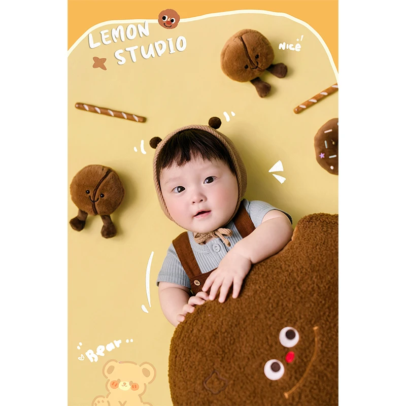 

New cute teddy bear themed childrens photography clothing perfect for taking photos at a photography studio 신생아 신생아사진