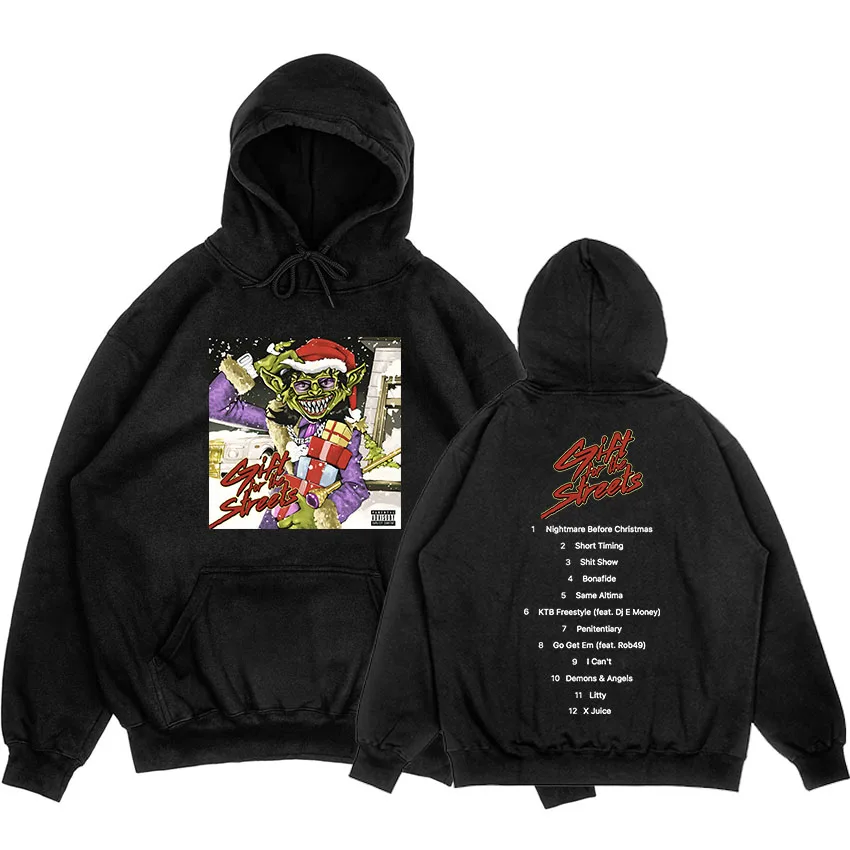 Kodak Black Gift for The Streets Album Hoodies Long Sleeve Winter Men/Women Sweatshirts Unisex Hip Hop Streetwear Print Clothing