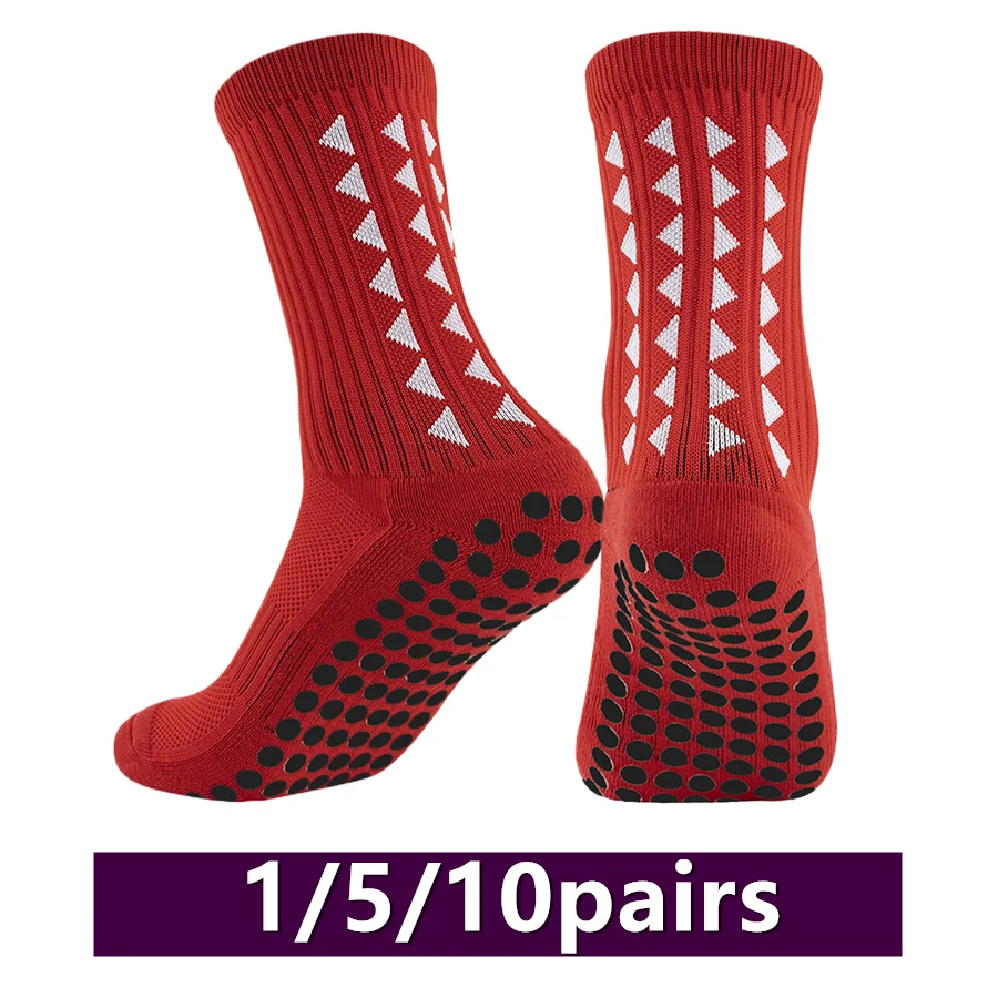 1/5/10 Pairs Men's Women's anti Slip Grip Hiking Running Towel Bottom Breathable Shockproof Non Slip Athletic Exercise Socks