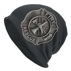 Fireman Fire Rescue Autumn Spring Hats Retro Thin Hat Bonnet Special Skullies Beanies Caps Men Women's Earmuffs