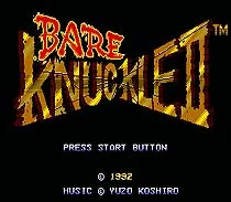 Bare Knuckle II 16bit MD Game Card For 16 Bit Sega MegaDrive Genesis Consoles