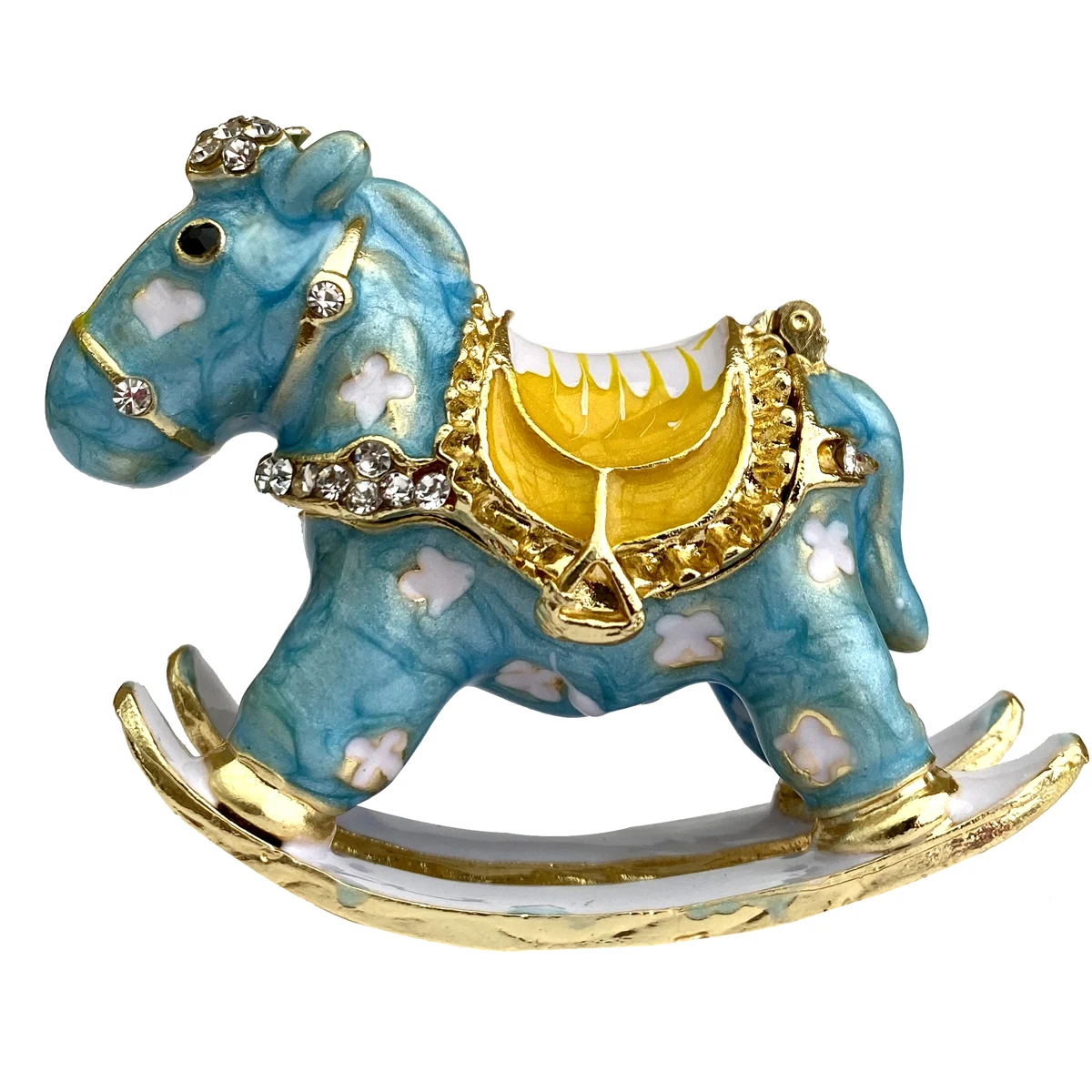 3Colors Lovely Horse Trinket Jewelry Box Wedding Ring Holders Baby Teeth Storage Box Christmas Kids Gift Dressing Table Decor