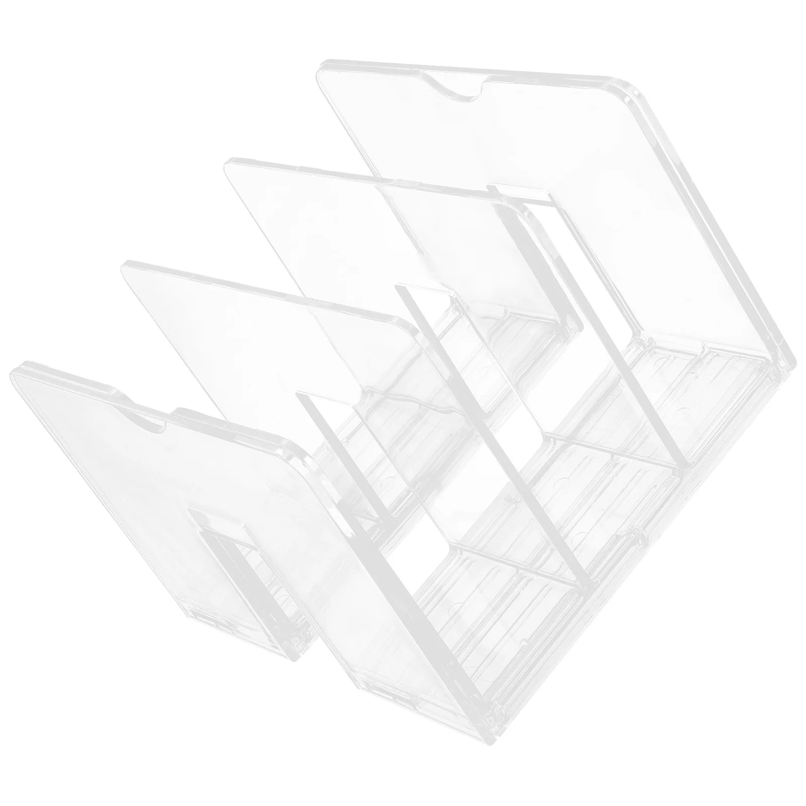 

Clear Desk File Organizer Thickened Transparent Book Holder Office Storage Rack Document Sorter Desktop File Organizer