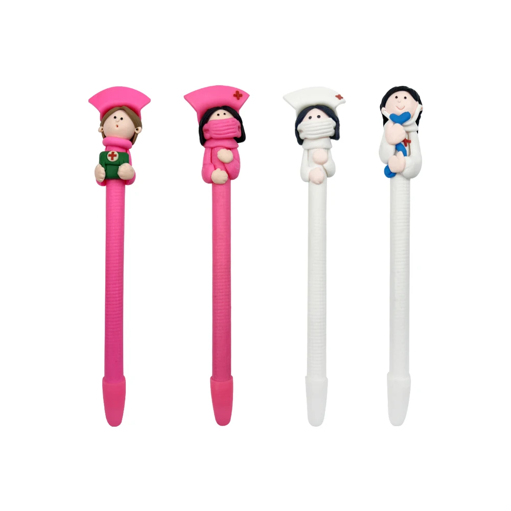 Cute Ballpoint Creative Dental Nurse Ballpoint Pen Bending Roller Ball Dentist Stationery Pen School Writing Pen Dentistry Gifts