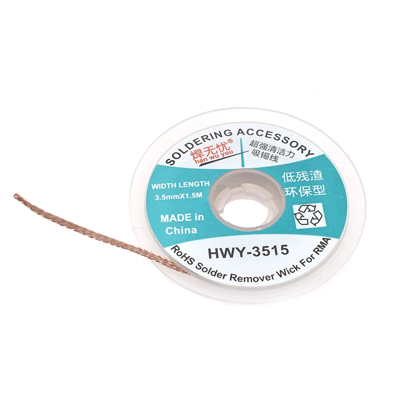 1.5M Length Desoldering Braid Flux Solder Remover Wick Wire Lead Cord for BGA Repair Welding Tool - DIY 1.5mm to 3.5mm Sizes