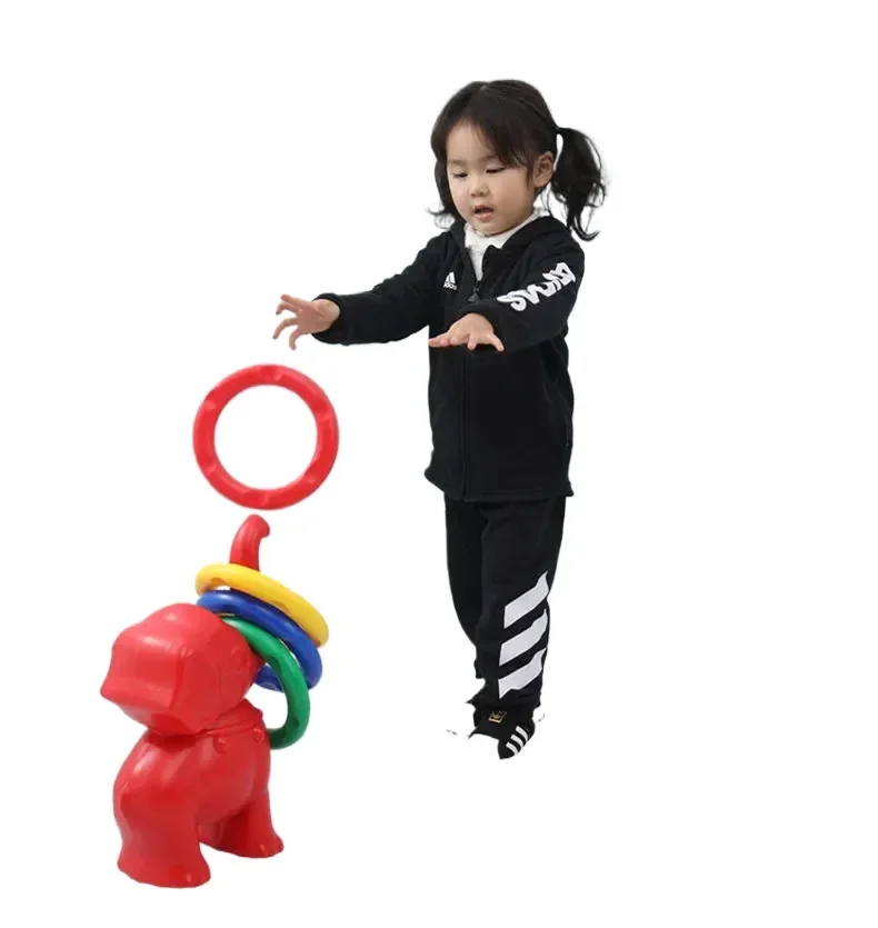 

[Funny] Sport games Kids elephant Ring Toss Cast Circle Sets Game Colorful Toy child Grasping Sensory training Educational Toy