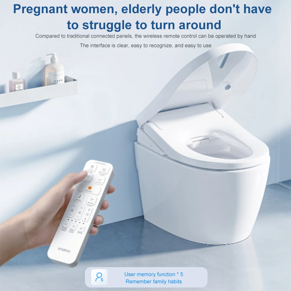 SMARTMI Intelligente Toilettenabdeckung, Heizung, Toilettenabdeckung, Reinigung, Körperreiniger,