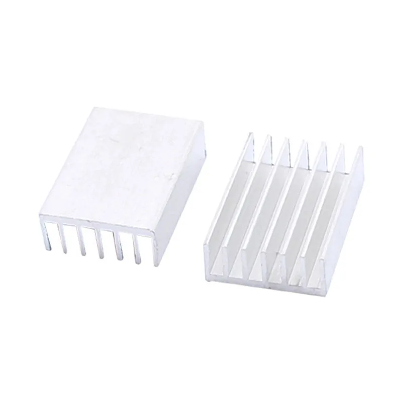 10pcs Aluminum Computer Cooler Radiator Heatsink 20x14x6mm Heat Sink for Electronic Chip Heat Dissipation Cooling Pads with Tape