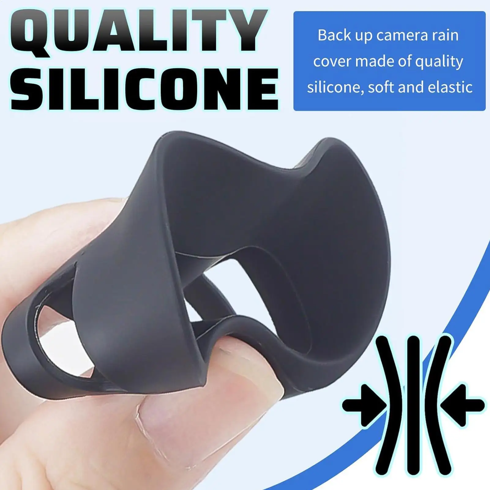 Portable Universal Silicone Guard Silicone Rear Camera Rain Cover Backup Camera Guard for Driver Truck RV Vehicle Exterior Snow