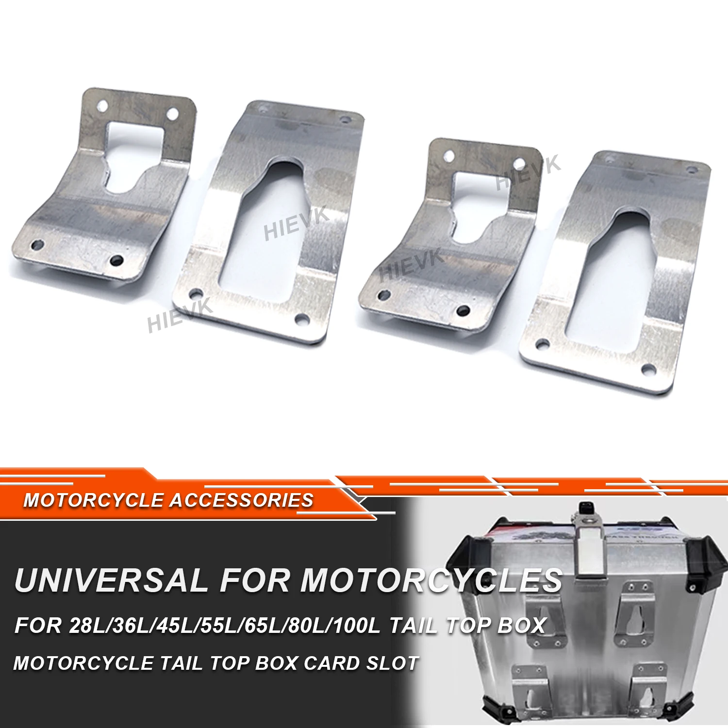 Stainless Steel Motorcycle Trunk Bottom Quick-Release Mounting Slot Rear Side Box Slot Tail Box Bottom Plate Installation